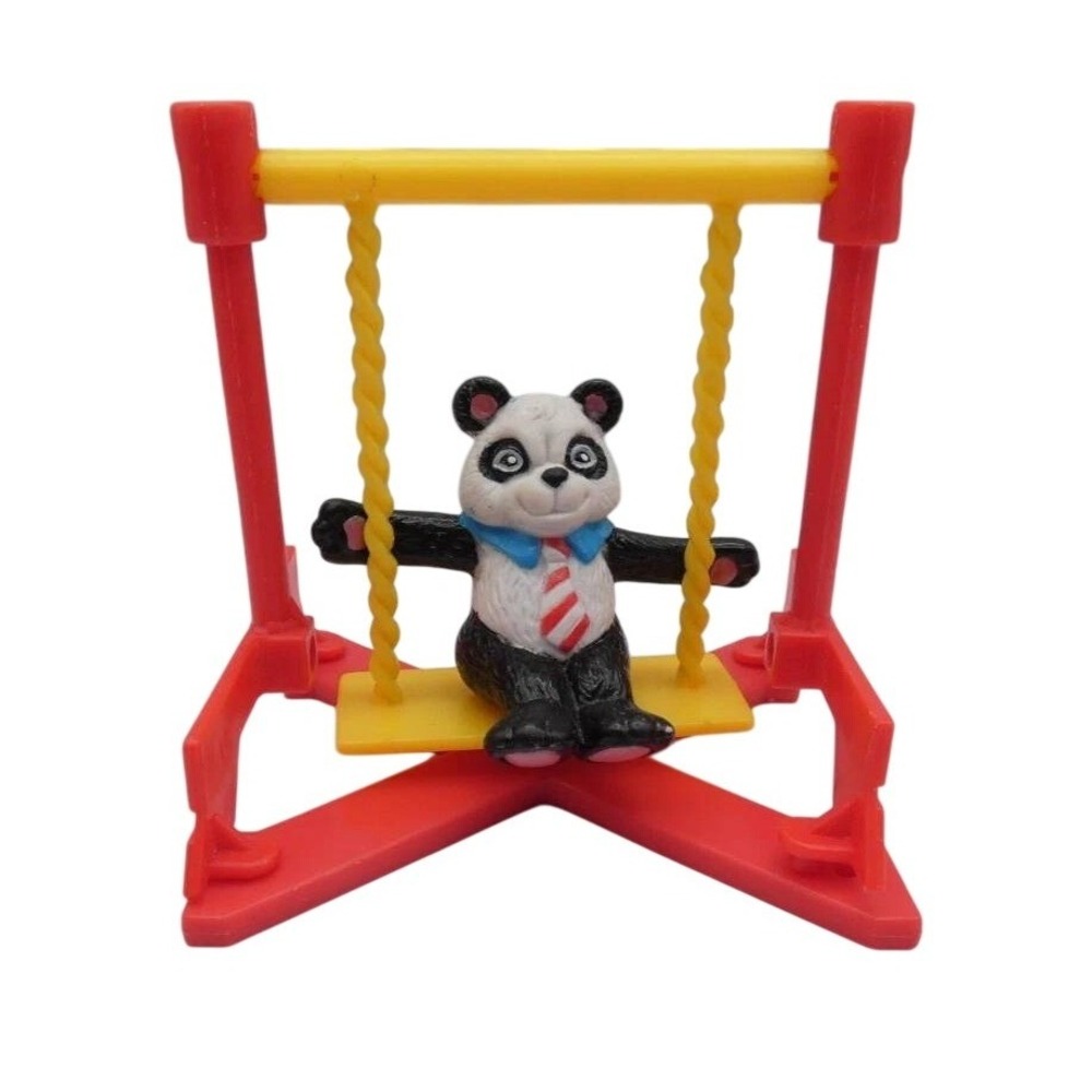 Vintage 1988 McMillan Andy Panda Bear Mini Grouchy Bear PVC Figure 2 inch Swing